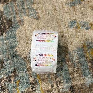 Vibrant Happiness Warning Stickers Gifts & Packaging Shipping roll of 500